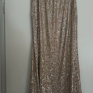 Old Navy Bronze Sequin Maxi Skirt
